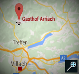 Kaart Gasthof Arriach - Karinthie