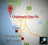 ES - Kaart Chipibeach Chez Flo - Chipiona - Provincie Cádiz 
