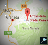 ES - Kaart Casa Rural Arroyo de la Greda - Güéjar Sierra - Prov. Granada 