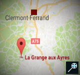 Kaart La Grange aux Ayres - Auvergne