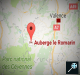 FR - Kaart Auberge Le Romarin - Ardèche 