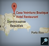 Kaart Boutique hotel Casa Veintiuno - Dom. Republiek